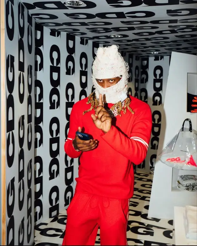 Offset outfit in Maison Margiela and Prada, 2021