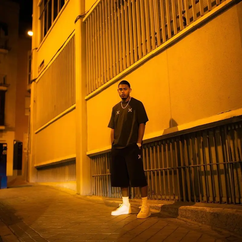 Myke Towers outfit in Kenzo and Nike, 2021