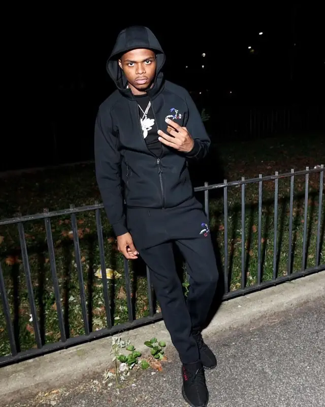 TJ Porter outfit in Bandi and Adidas, 2021