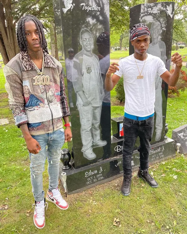 Polo G outfit in Worship, Amiri, and Nike, 2021