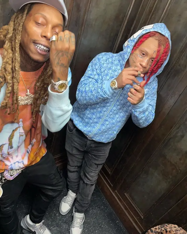 Trippie Redd outfit in Asaali, Ksubi, and Nike, 2021