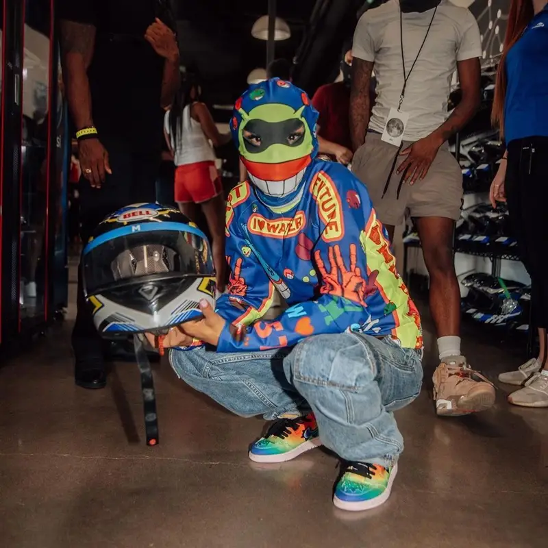 Coi Leray outfit in Walter van Beirendonck, FashionNova, and Jordan, 2021