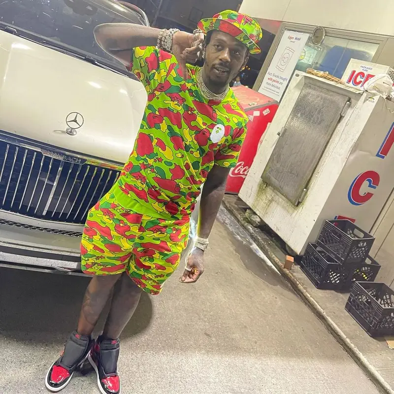 Sauce Walka outfit in Nike and Bape, 2021