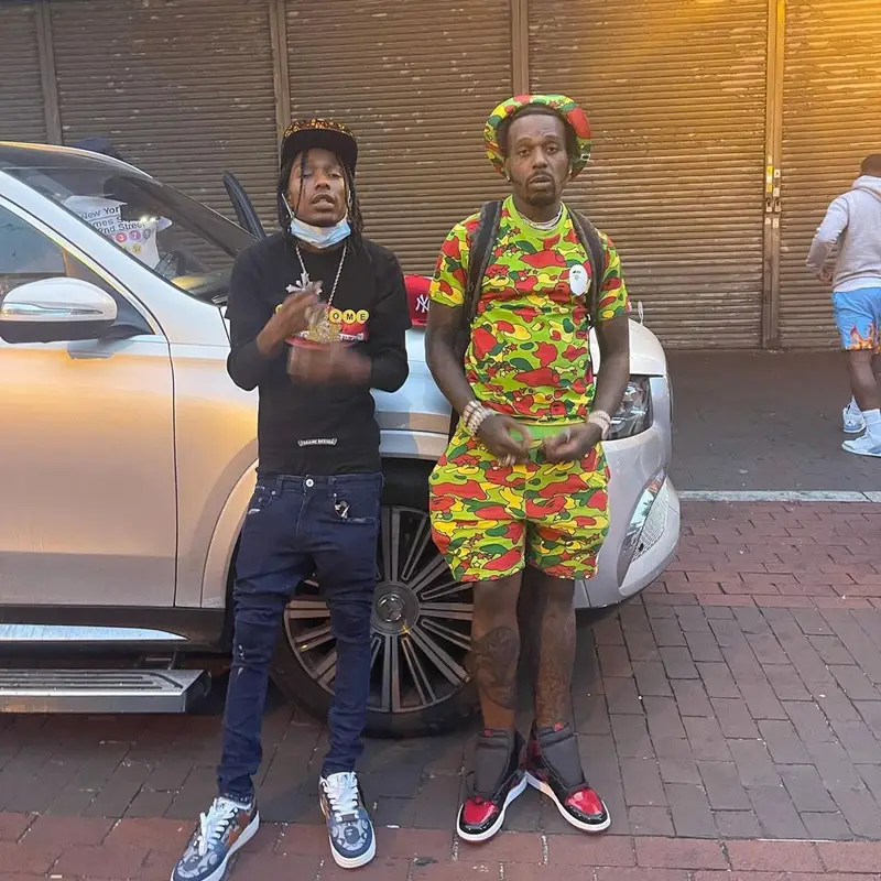 Sauce Walka outfit in Nike and Bape, 2021
