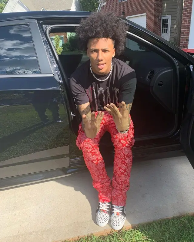 Mikey outfit in Vlone, Valabasas, and Christian Louboutin, 2021