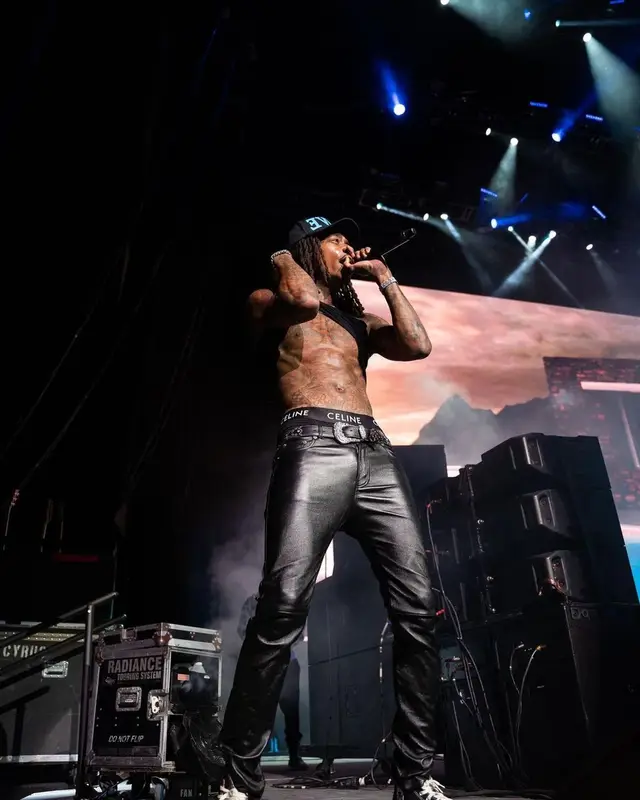 Wiz Khalifa outfit in Rick Owens, Fresh I Am, and Celine, 2021