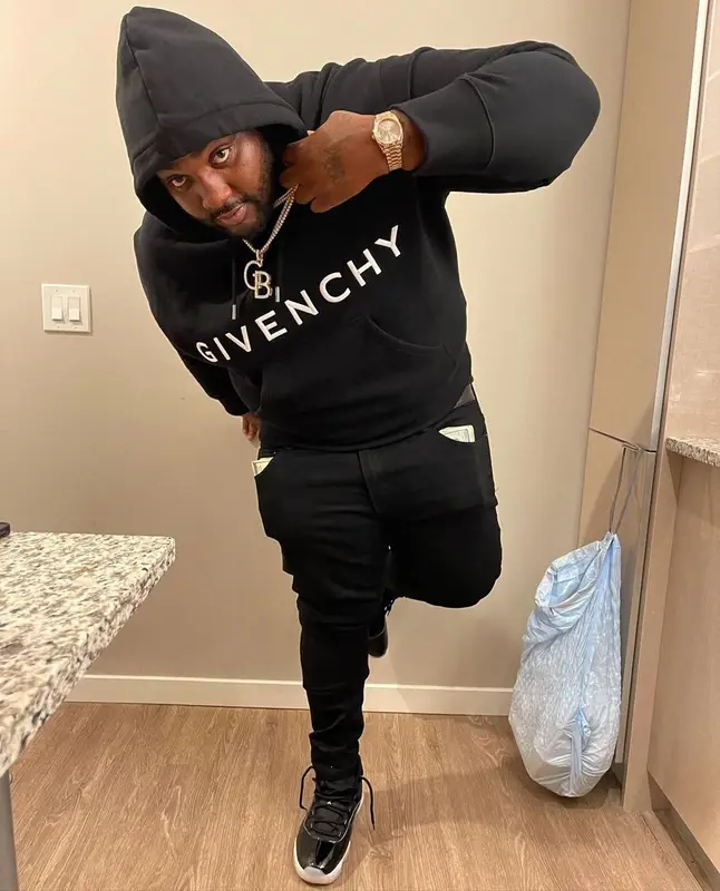 Peezy outfit in Givenchy, Amiri, and Jordan, 2021