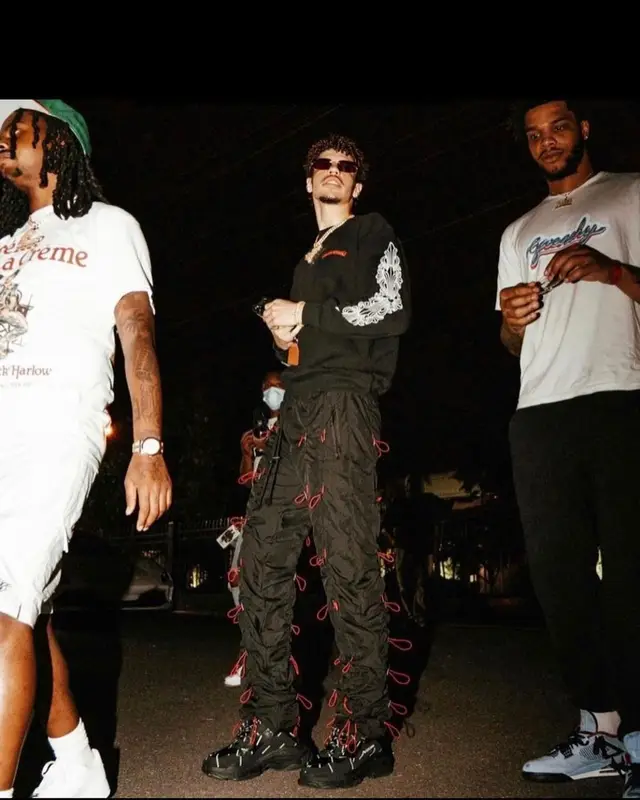 LaMelo Ball outfit in Chrome Hearts, 99percentis, and Balenciaga, 2021