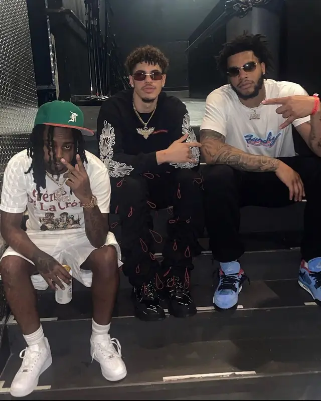 LaMelo Ball outfit in Chrome Hearts, 99percentis, and Balenciaga, 2021