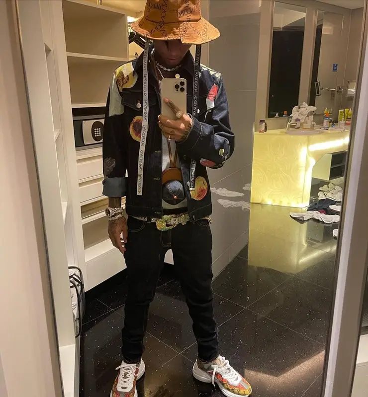 Swae Lee outfit in Gucci and JW Anderson, 2021