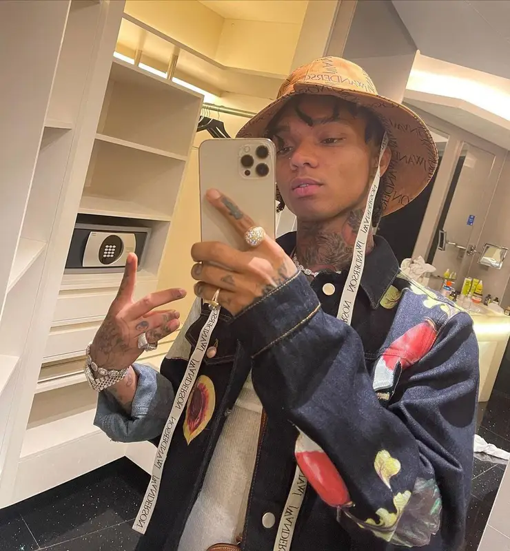 Swae Lee outfit in Gucci and JW Anderson, 2021