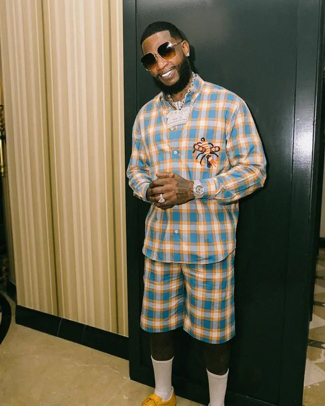Gucci Mane outfit in Freya Hartas and Gucci, 2021