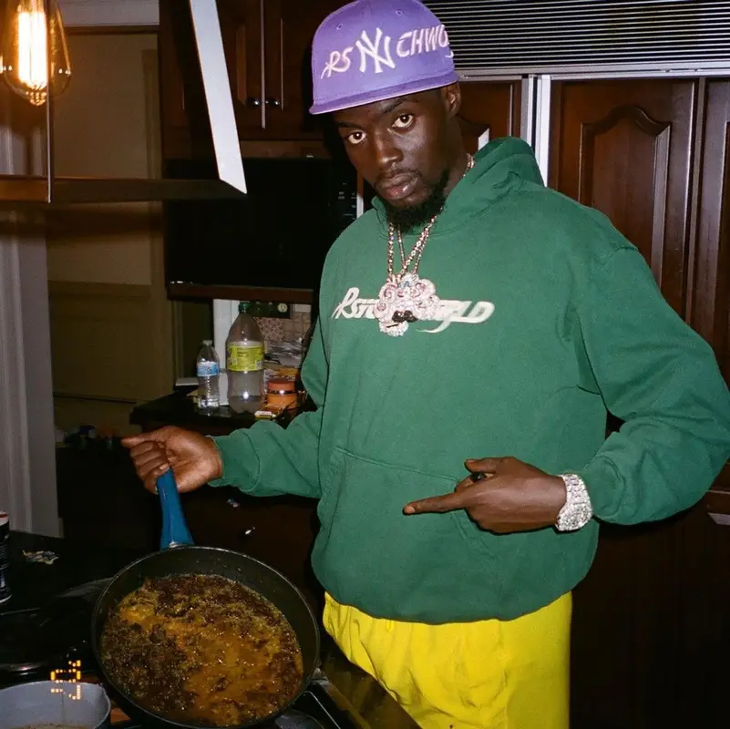 Sheck Wes outfit in Psychworld, 2021