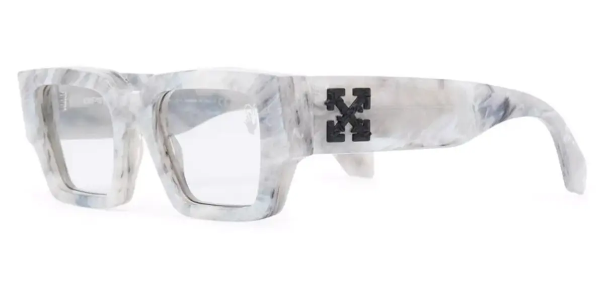 Off-white Virgil Rectangle-frame Sunglasses (15cm) In White,mirror