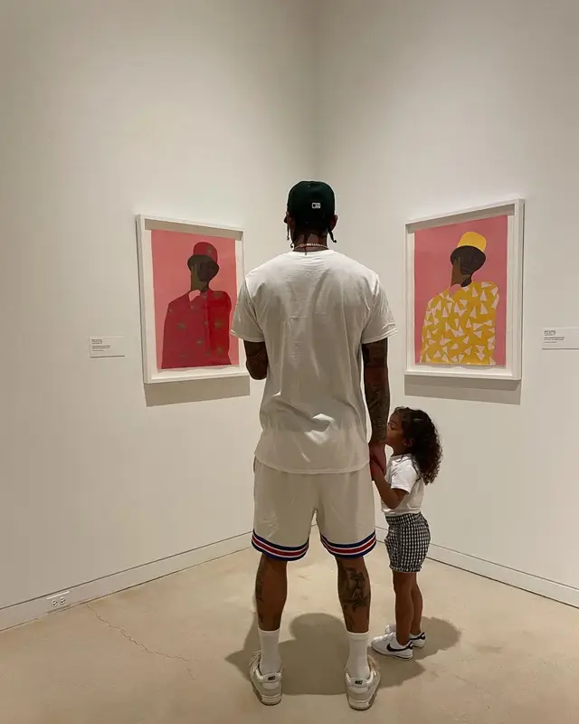Jordan Clarkson outfit in Louis Vuitton, New Era, and NBA, 2021