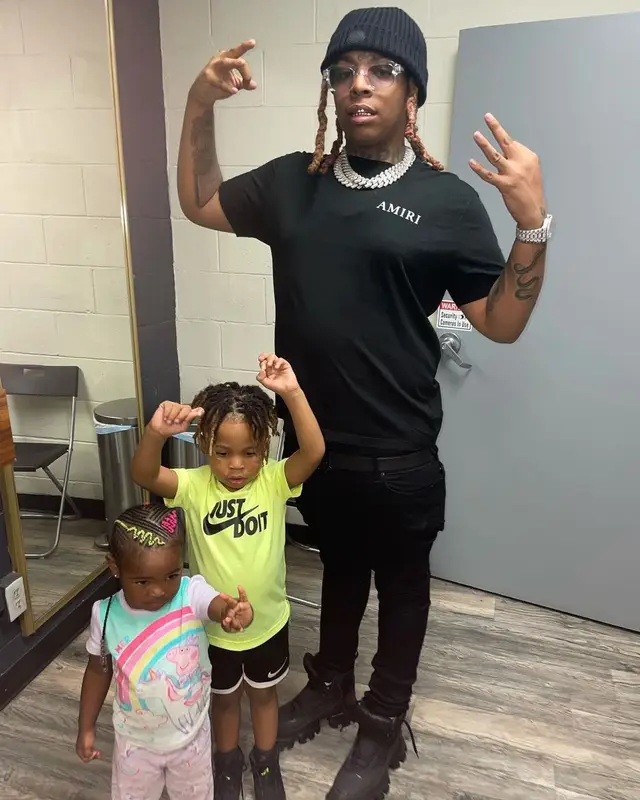 Lil Gotit outfit in Amiri, Dior, and Moncler, 2021