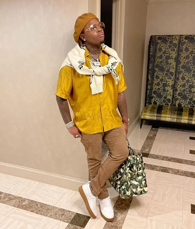 Gunna outfit in Profound and Bottega Veneta, 2021