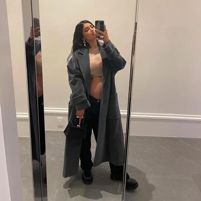 Kylie Jenner outfit in The Attico, Bottega Veneta, and Hermes, 2021