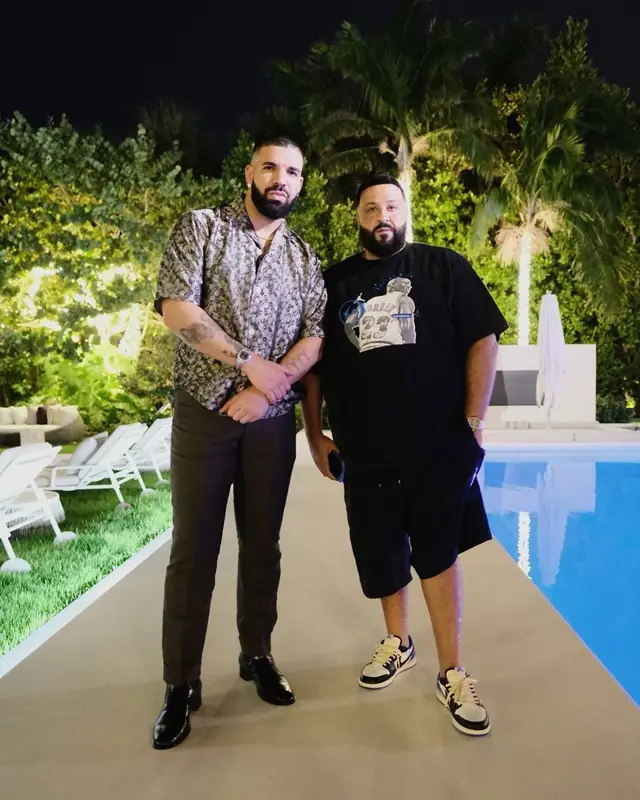 Drake outfit in Needles and Tom Ford, 2021