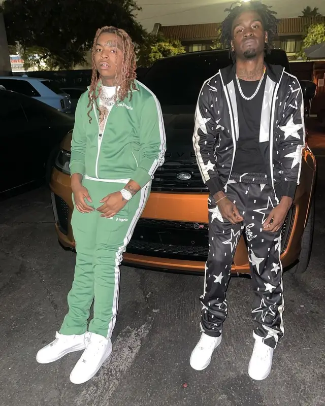 Lil Gotit outfit in Palm Angels and Nike, 2021