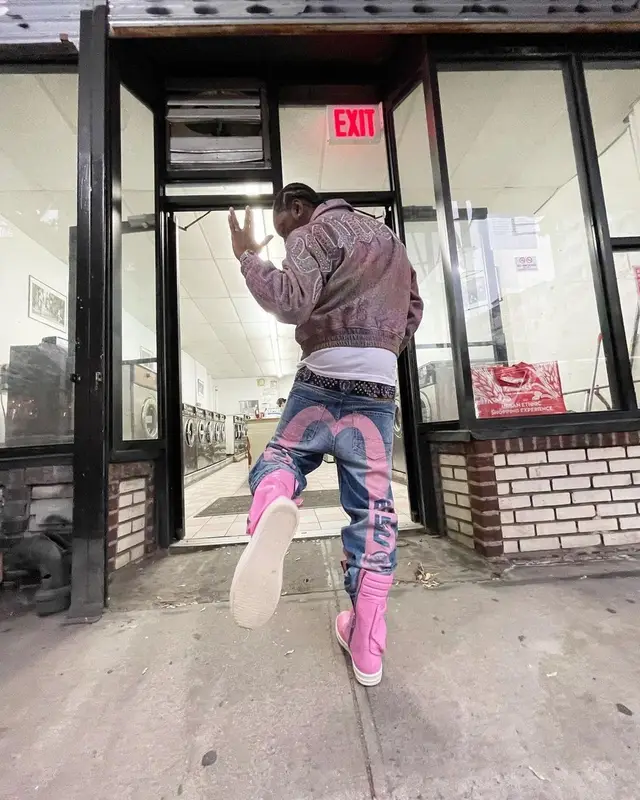 Bloody Osiris outfit in Supreme, Palace, and Evisu, 2021