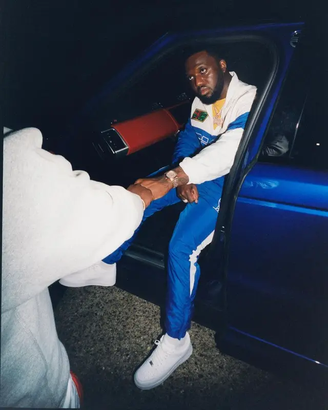 Headie One outfit in OVO and Nike, 2021
