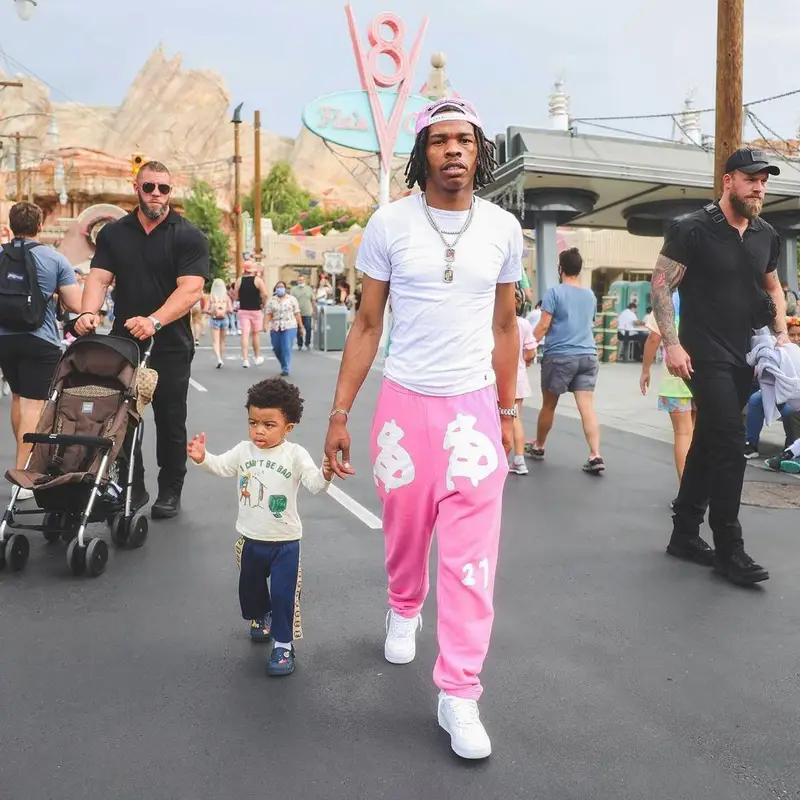 Lil Baby outfit in Polo Ralph Lauren, Chrome Hearts, and Matty Boy, 2021