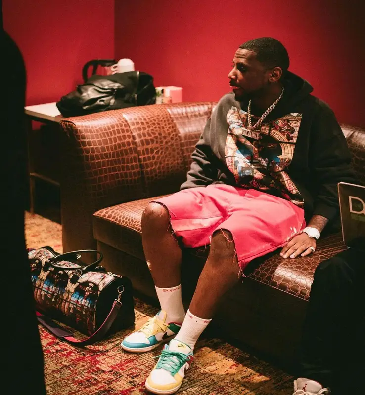 Fabolous outfit in Gallery Dept., Ferragamo, and Supreme, 2021