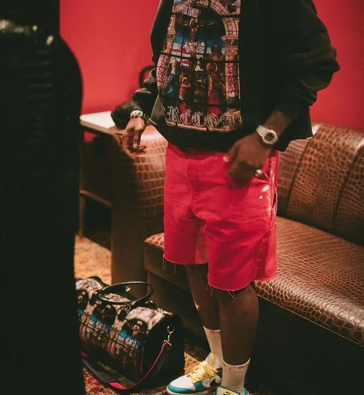 Fabolous outfit in Gallery Dept., Ferragamo, and Supreme, 2021