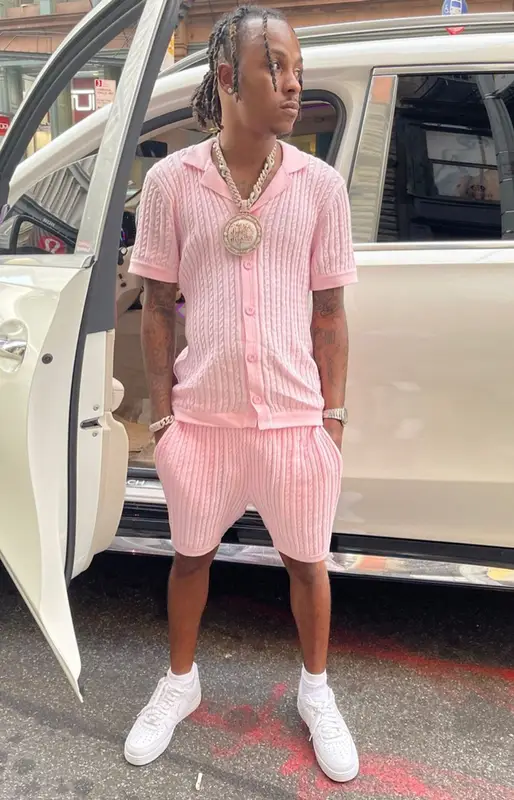 Rich The Kid outfit in Reuben Oliver and Nike, 2021