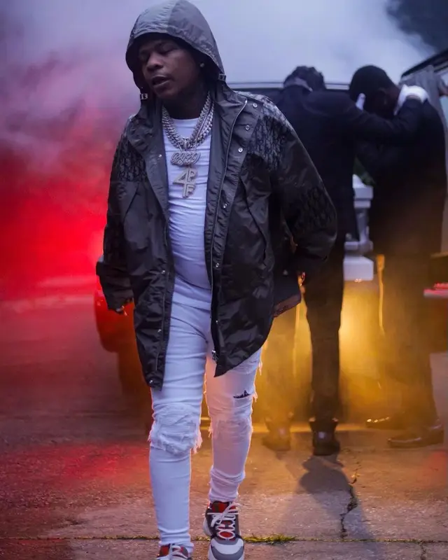 Rylo Rodriguez outfit in Dior and Amiri, 2021