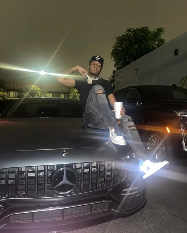 Lil Keed outfit in Ksubi, Nike, and Hot Model Sex, 2021