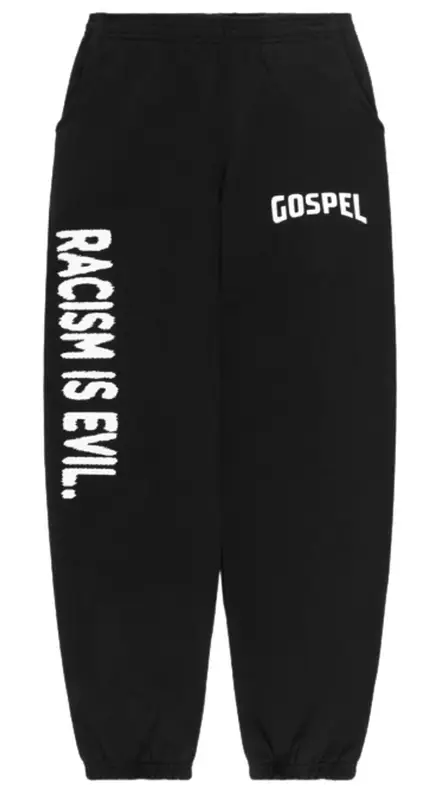 Simple Gospel Racism Is Evil Black Sweatpants | WHAT'S ON THE STAR?