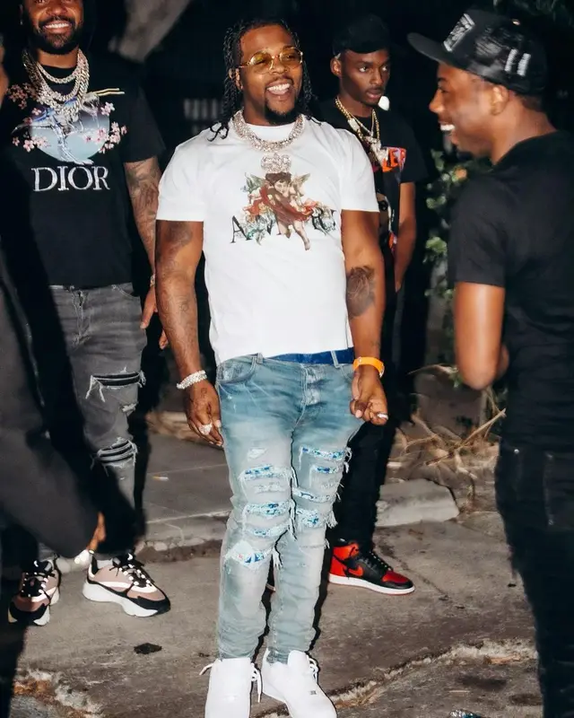 Rowdy Rebel outfit in Amiri, Nike, and Gucci, 2021