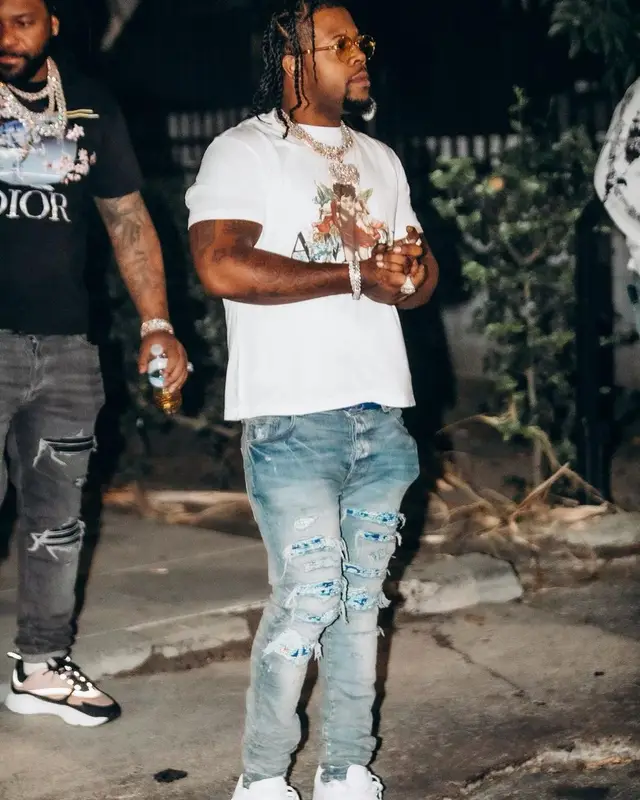 Rowdy Rebel outfit in Amiri, Nike, and Gucci, 2021