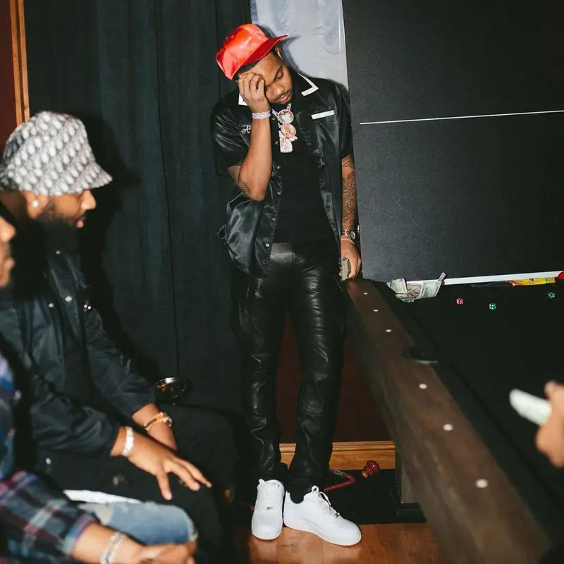 G Herbo outfit in Amiri, Nike, and Silent Siren, 2021