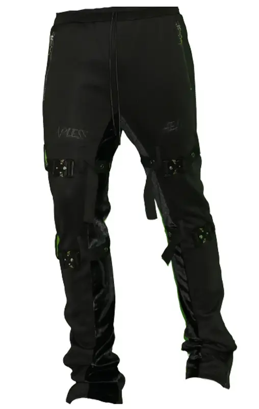 Fearless Heart Jet Black Buckle Track Pants $65