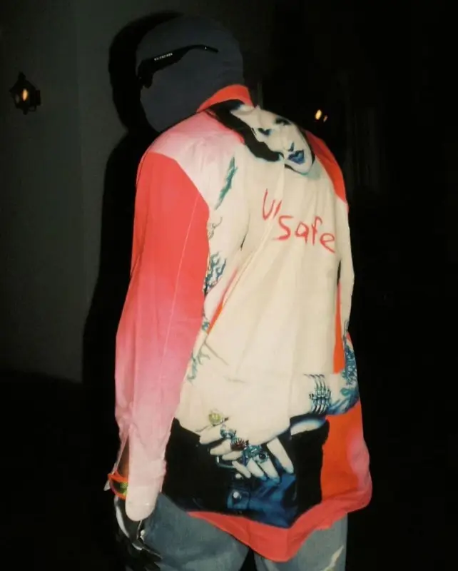 Kanye West outfit in Vetements, Balenciaga, and Nike, 2021