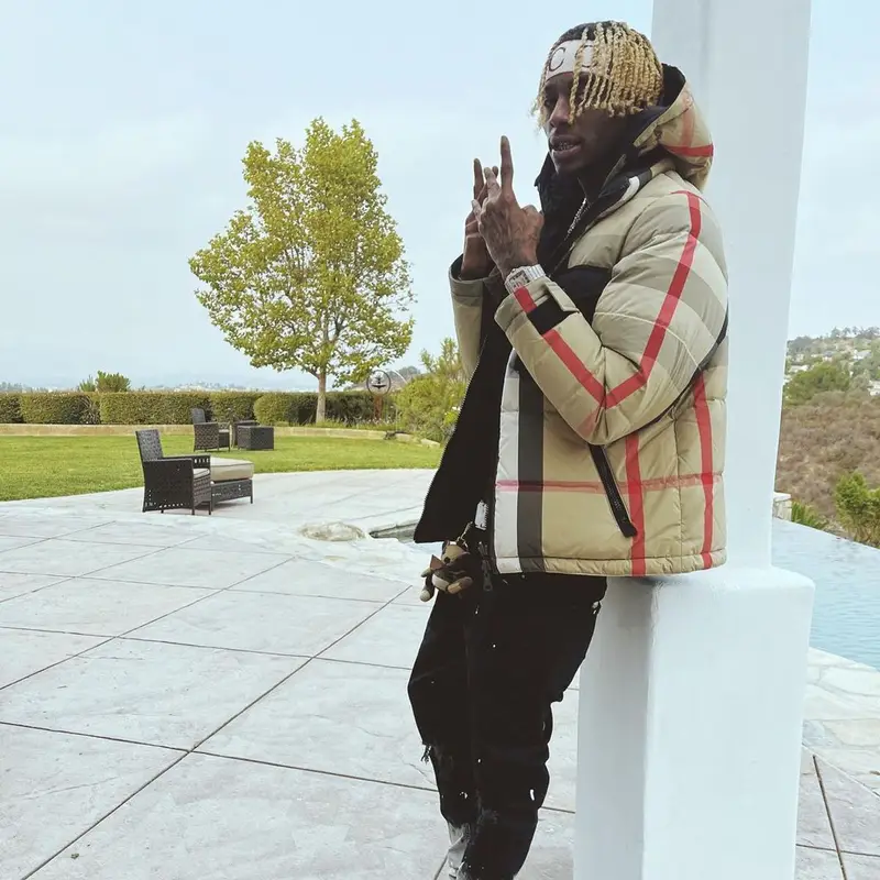 Soulja Boy outfit in Burberry, Bape, and Gucci, 2021