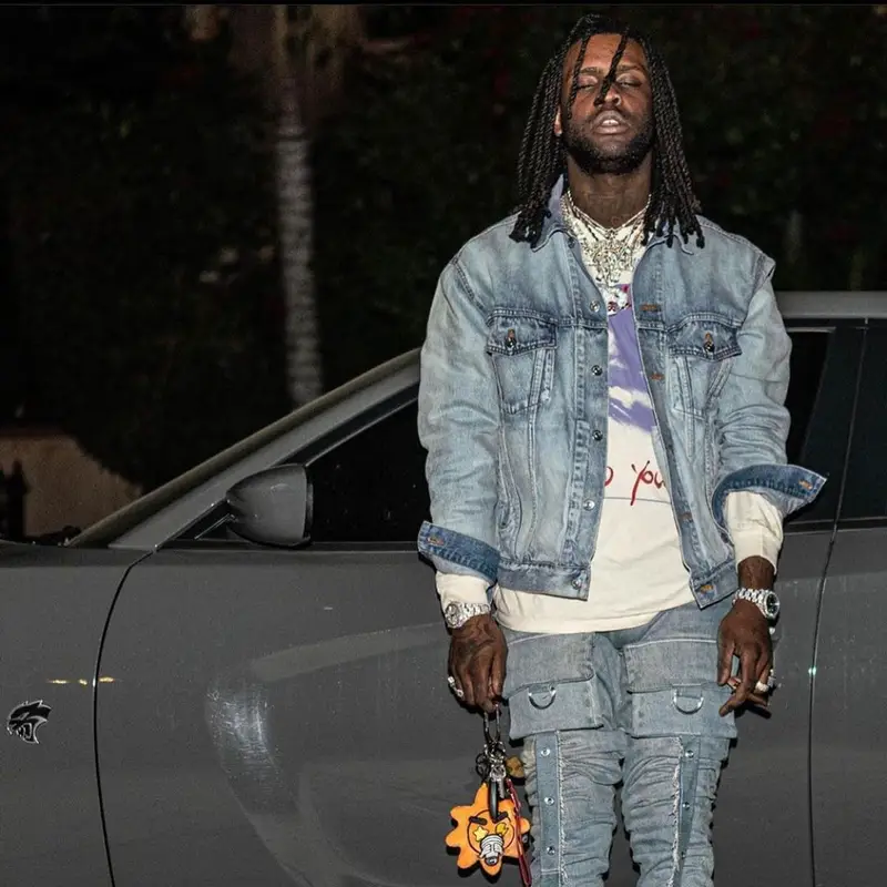 Chief Keef outfit in Balenciaga, Kam Vercetti, and Glo Gang, 2020