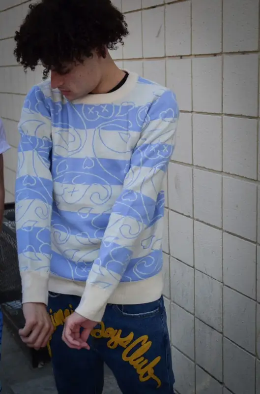 Bankrol Hayden outfit in Royal Surge, Billionaire Boys Club, and Bape, 2021