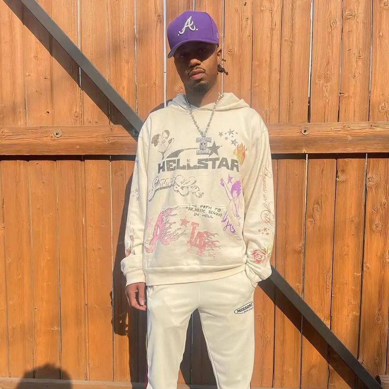 Metro Boomin outfit in Palm Angels, Adidas, and Missoni, 2021