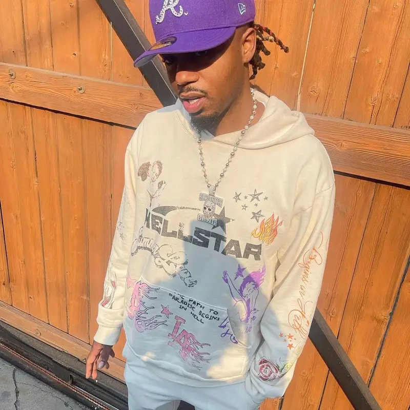 Metro Boomin outfit in Palm Angels, Adidas, and Missoni, 2021
