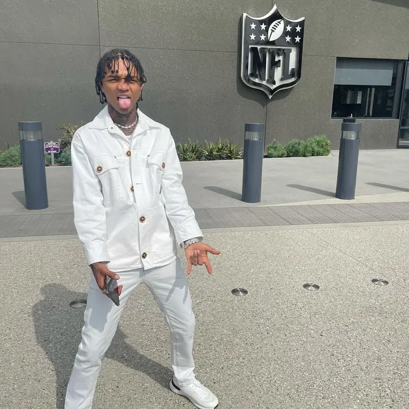 Swae Lee outfit in Versace and Chanel, 2021