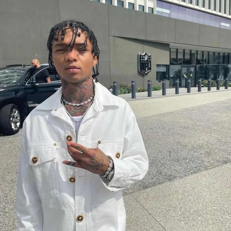 Swae Lee outfit in Versace and Chanel, 2021