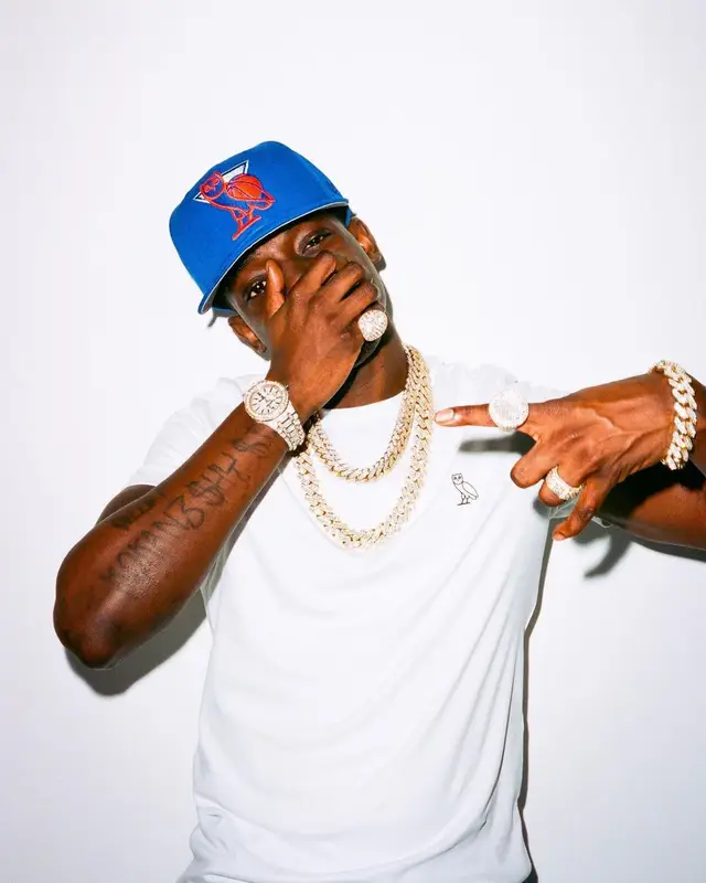Bobby Shmurda outfit in OVO and NBA, 2021