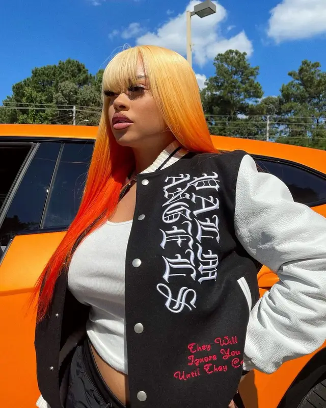 Latto outfit in Palm Angels, Nike, and Hermes, 2021