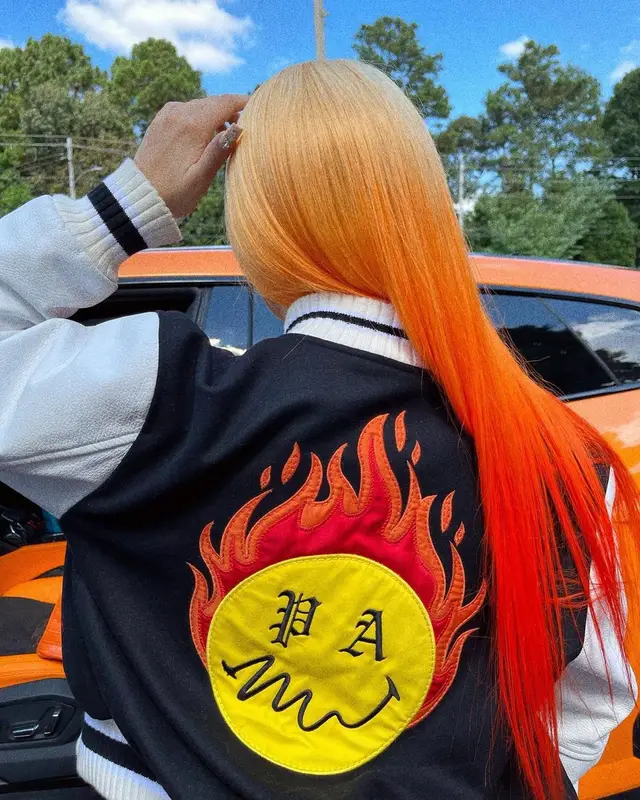 Latto outfit in Palm Angels, Nike, and Hermes, 2021