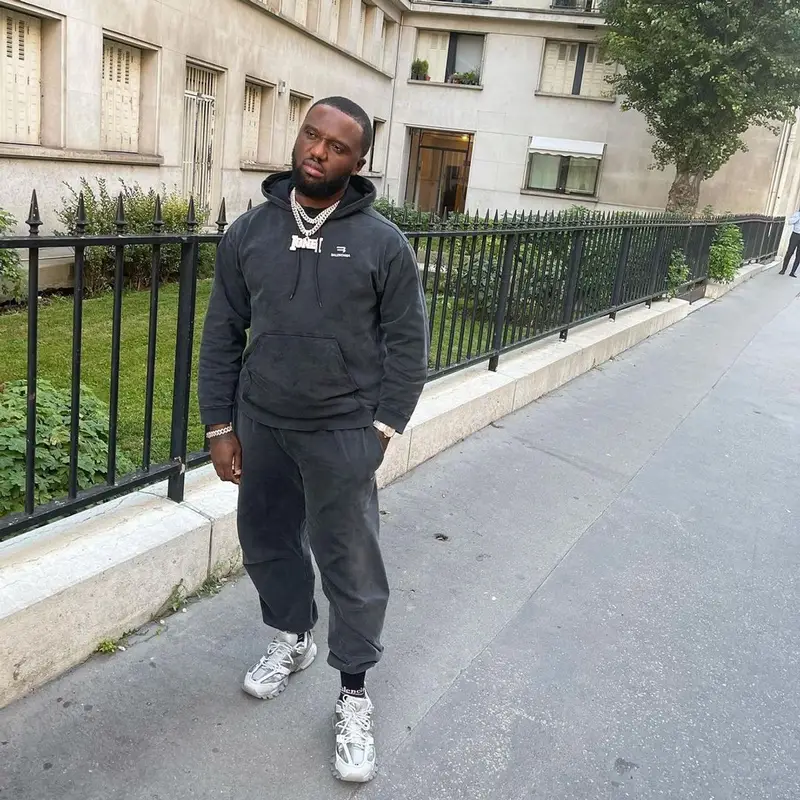 Headie One outfit in Balenciaga, 2021