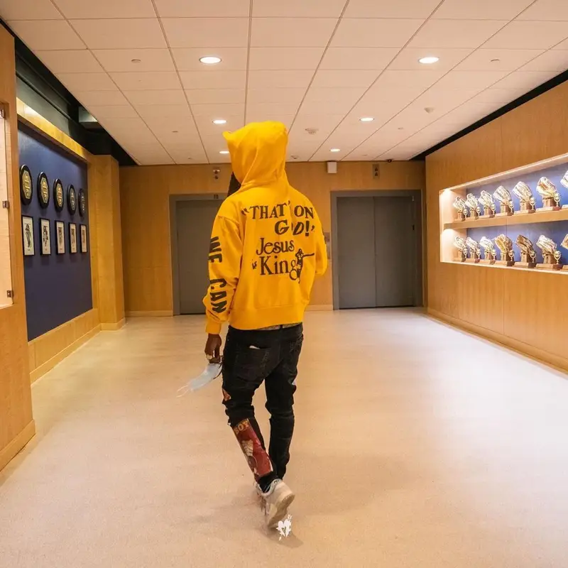 Chief Keef outfit in Cactus Plant Flea Market, Gucci, and Kanye West Merch, 2021